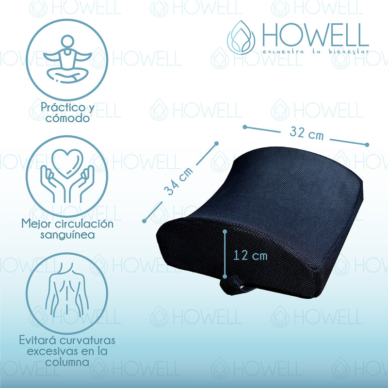 Cojín Lumbar Ortopédico Para Espalda Howell Soporte Dorsal