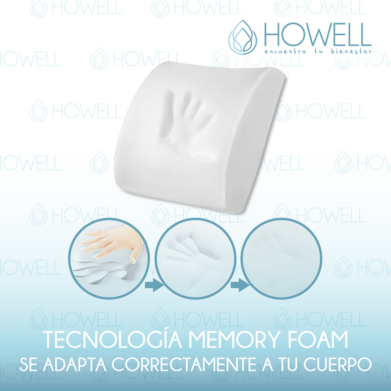 Cojín Lumbar Ortopédico Para Espalda Howell Soporte Dorsal