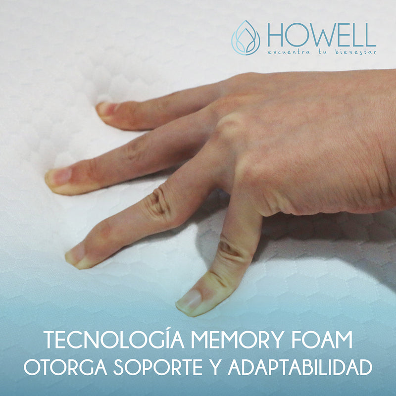 Colchon Memory Foam Espuma Viscoelastica 20cm Howell Soft Dreams 2 Plazas Con Memoria