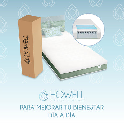 Colchon Memory Foam Espuma Viscoelastica 20cm Howell Soft Dreams 1 Plaza Con Memoria