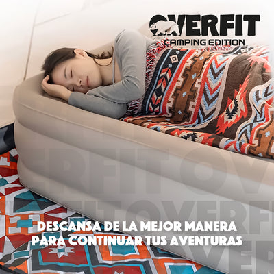 Colchón Inflable Electrico 2 Plazas Overfit Bomba Portatil