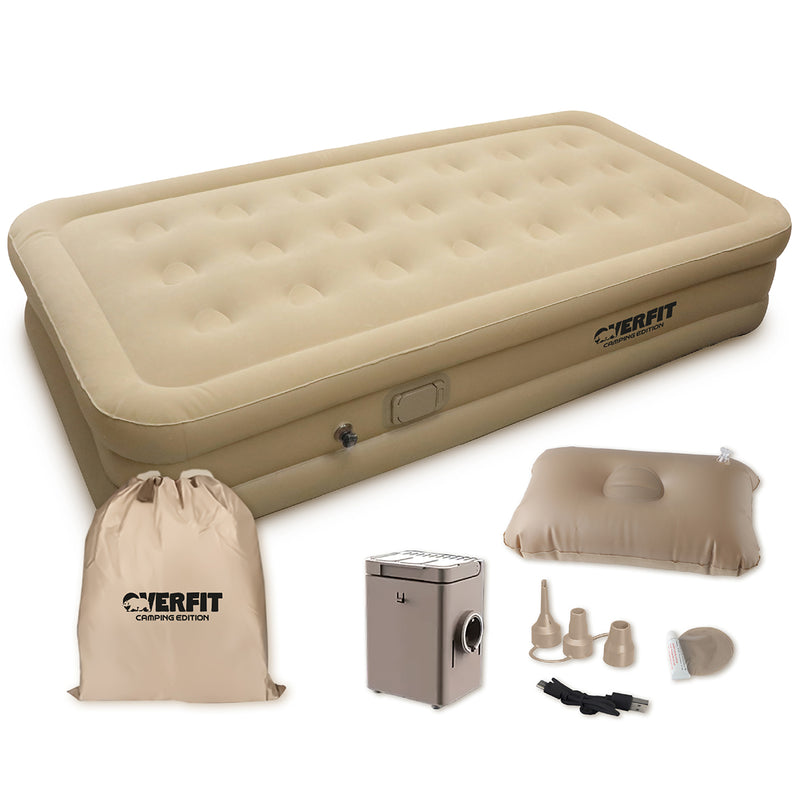 Colchon Inflable Electrico 1.5 Plaza Overfit Bomba Portatil