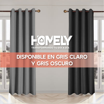 Cortinas 100% Blackout Termica 2x140x220 Homely