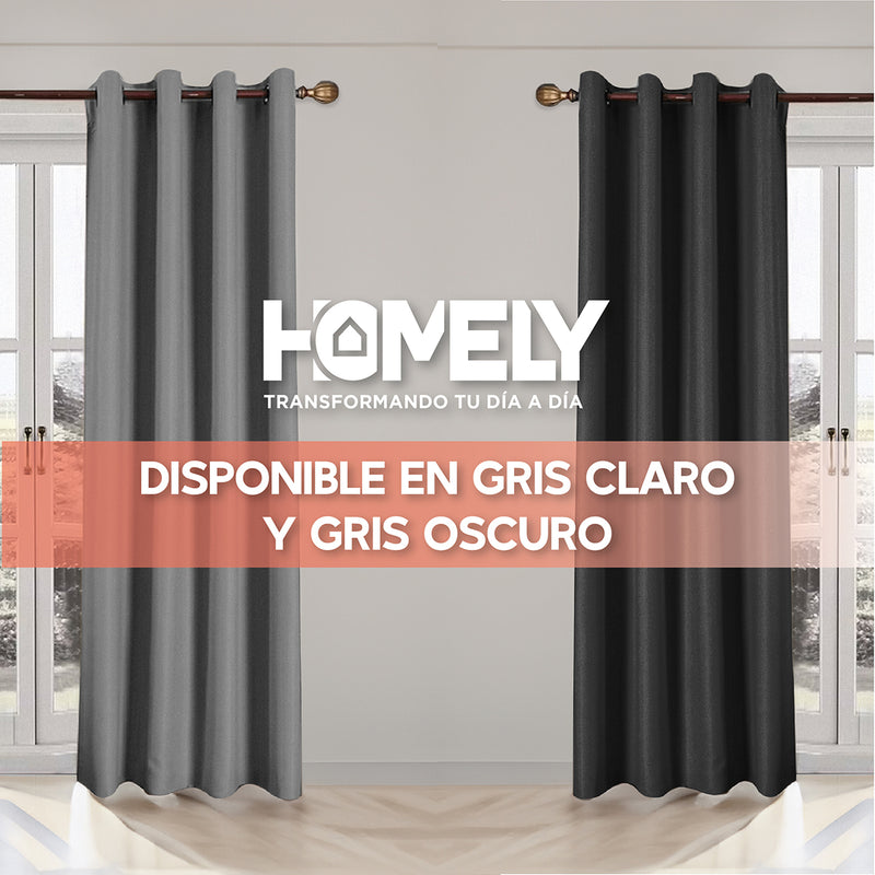 Cortinas 100% Blackout Termica 2x140x220 Homely