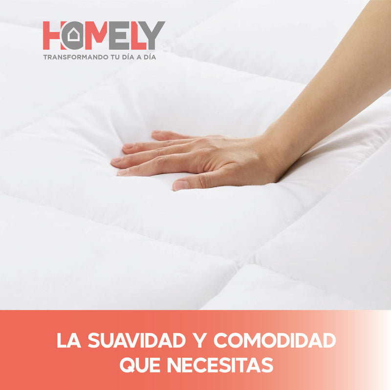 Cubrecama Cobertor 1.5 Plazas 90% Pluma Pecho Ganso Homely