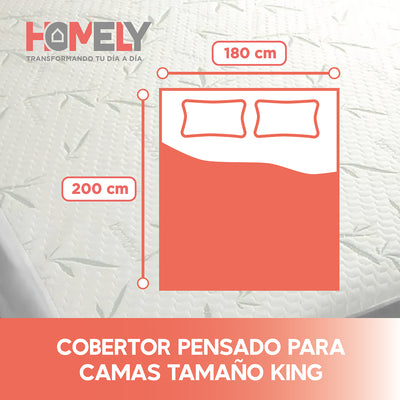 Cubre Colchon Bambu Cobertor Impermeable King