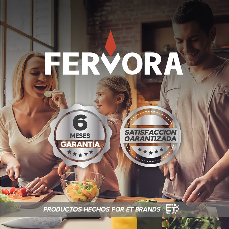 Cuchillo Chef 21 Cm Fervora Profesional  Cocina 8" Acero Inoxidable 3CR13