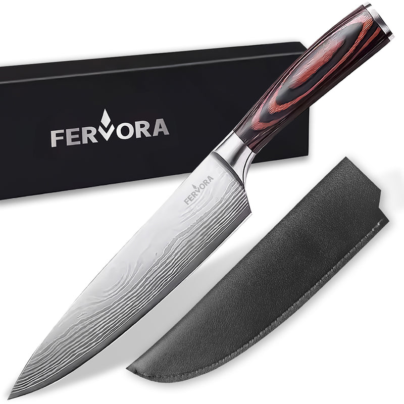 Cuchillo Chef 21 Cm Fervora Profesional  Cocina 8" Acero Inoxidable 3CR13