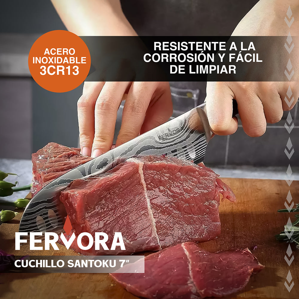 Cuchillo Santoku 18 cm Acero Inoxidable