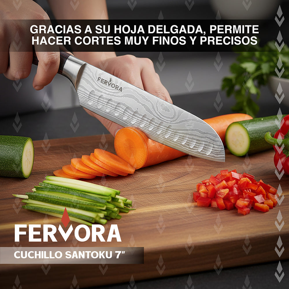 Cuchillo Santoku 18 cm Acero Inoxidable