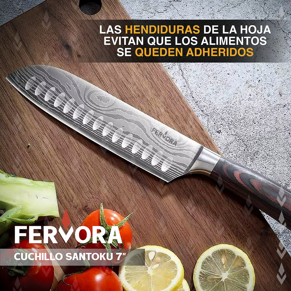 Cuchillo Santoku 18 cm Acero Inoxidable