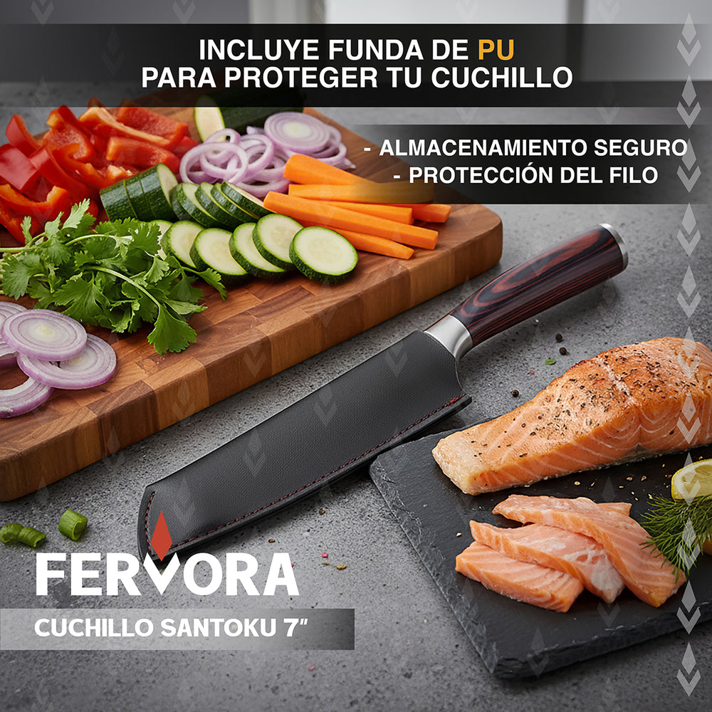 Cuchillo Santoku 18 cm Acero Inoxidable