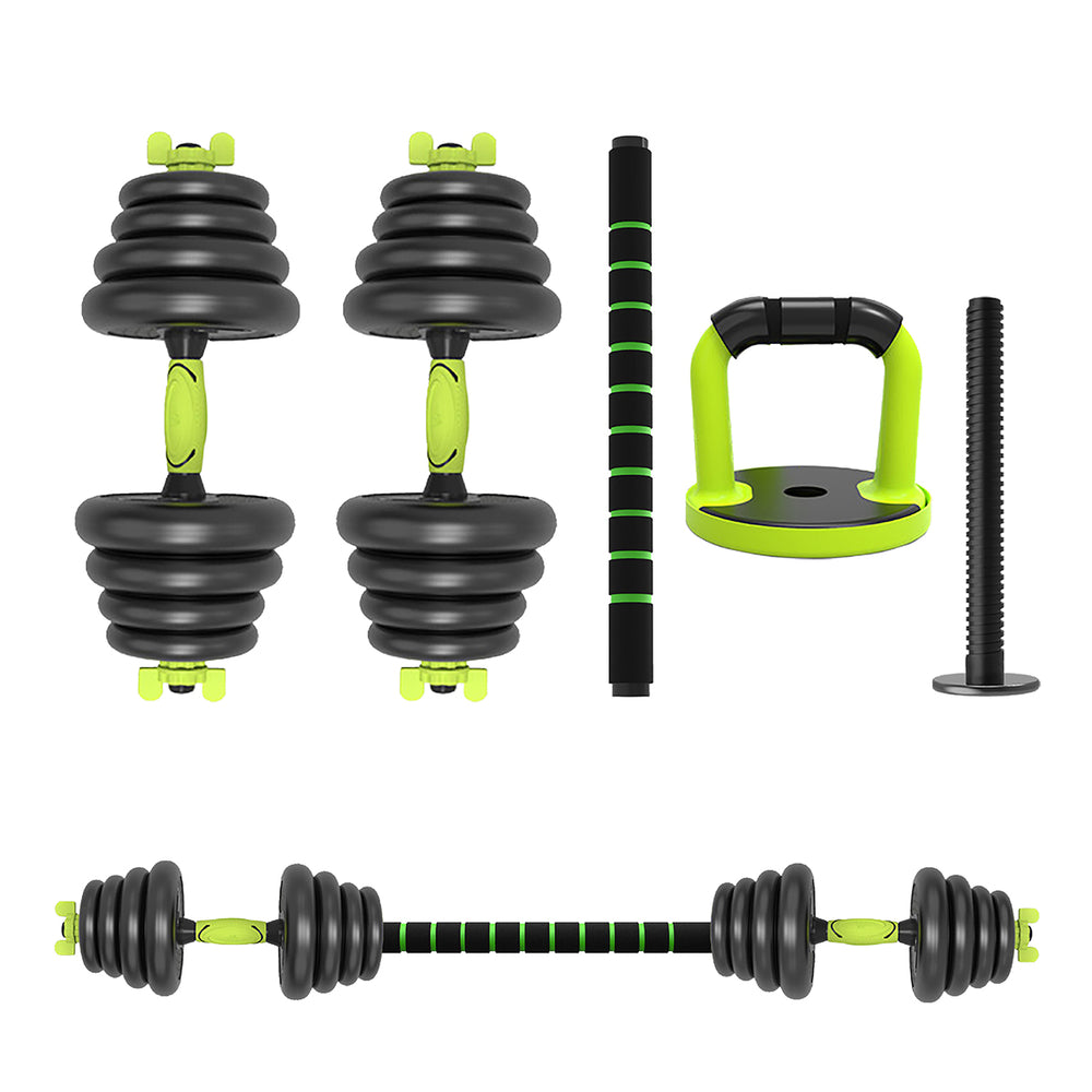 Set Mancuernas + Barra + Kettlebell Unibles Overfit 30kg