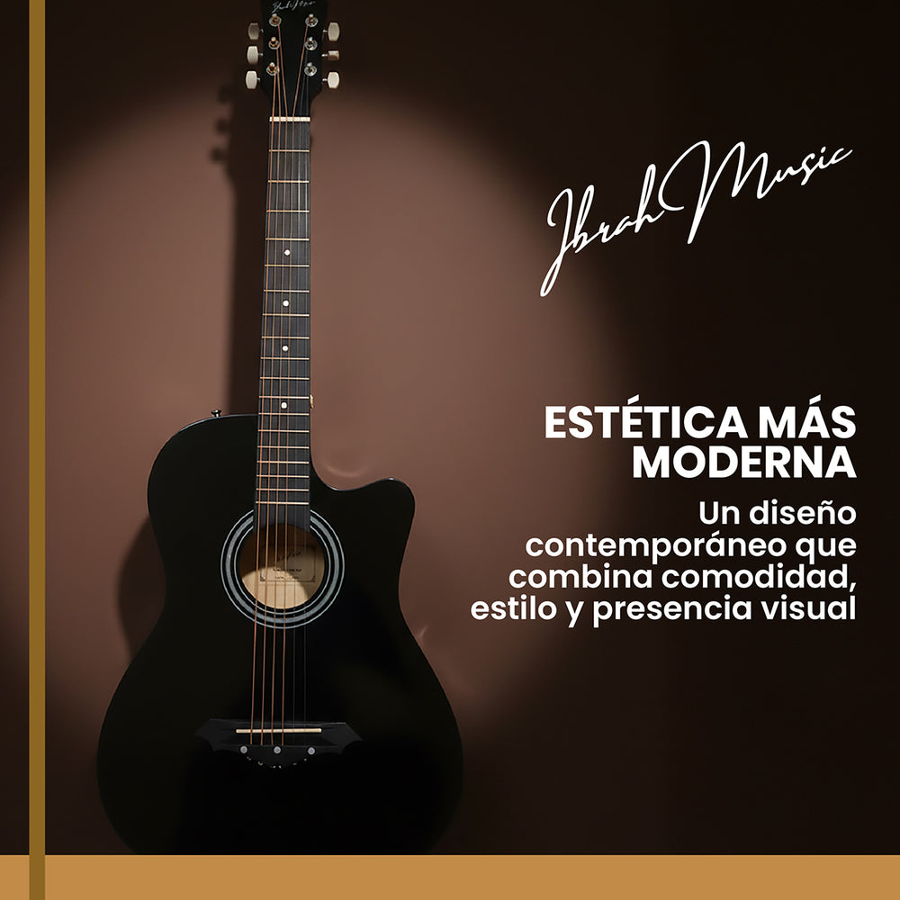 Guitarra Acustica Cutaway Ibrah Music 38 plgds + accesorios