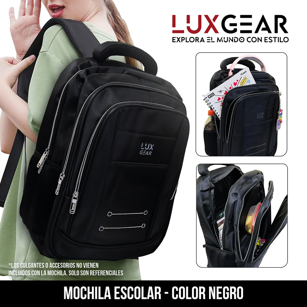 Mochila Escolar Notebook Niños Infantil Luxgear Bolso 40L