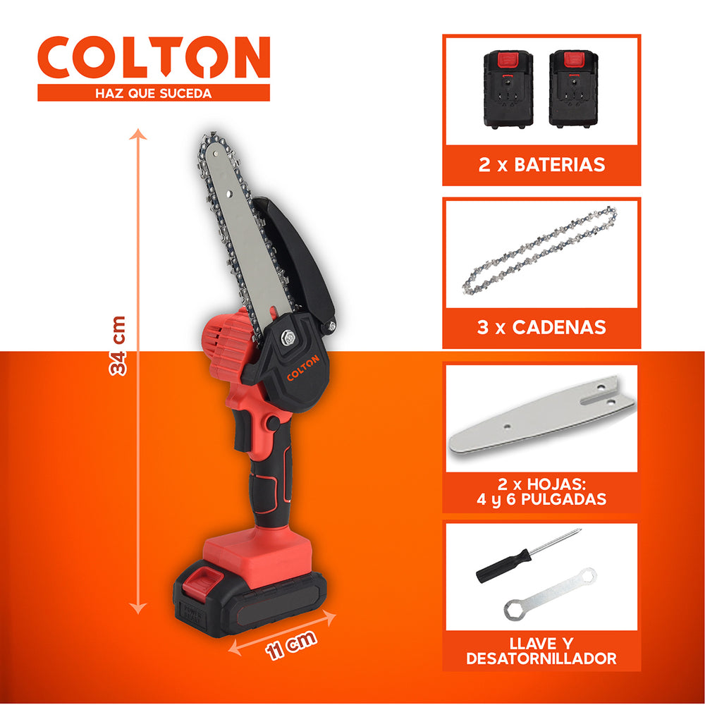 Sierra Eléctrica Colton 6 pulgadas + 2 baterías