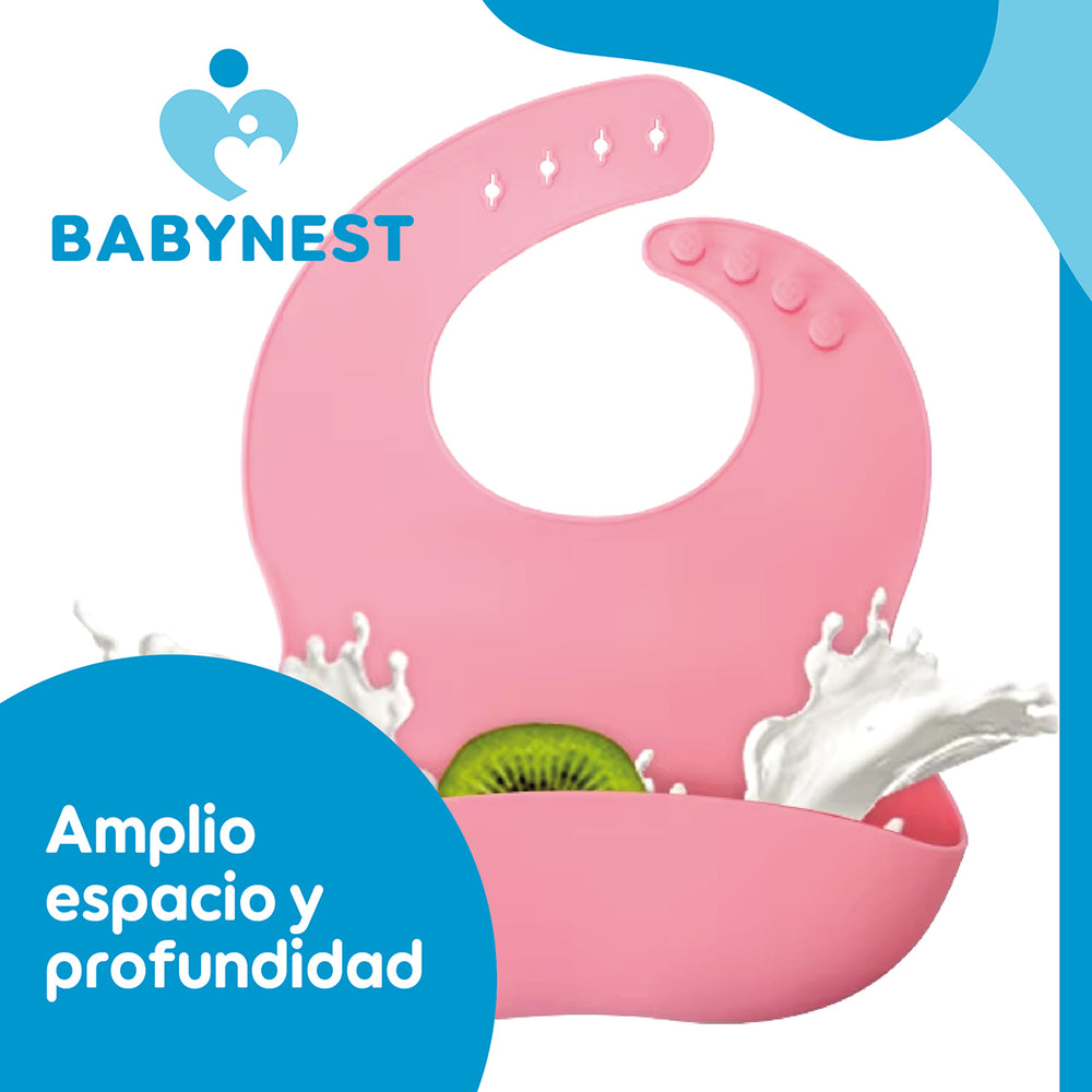 Set Alimentacion Silicona Bebe 10P Antideslizante BabyNest
