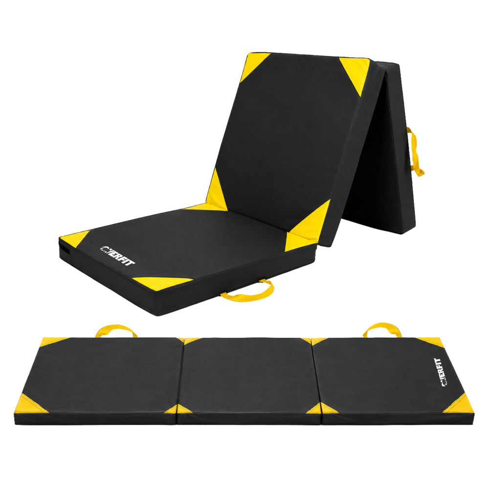 Colchoneta Deportiva Triple Overfit Ejercicios Plegable