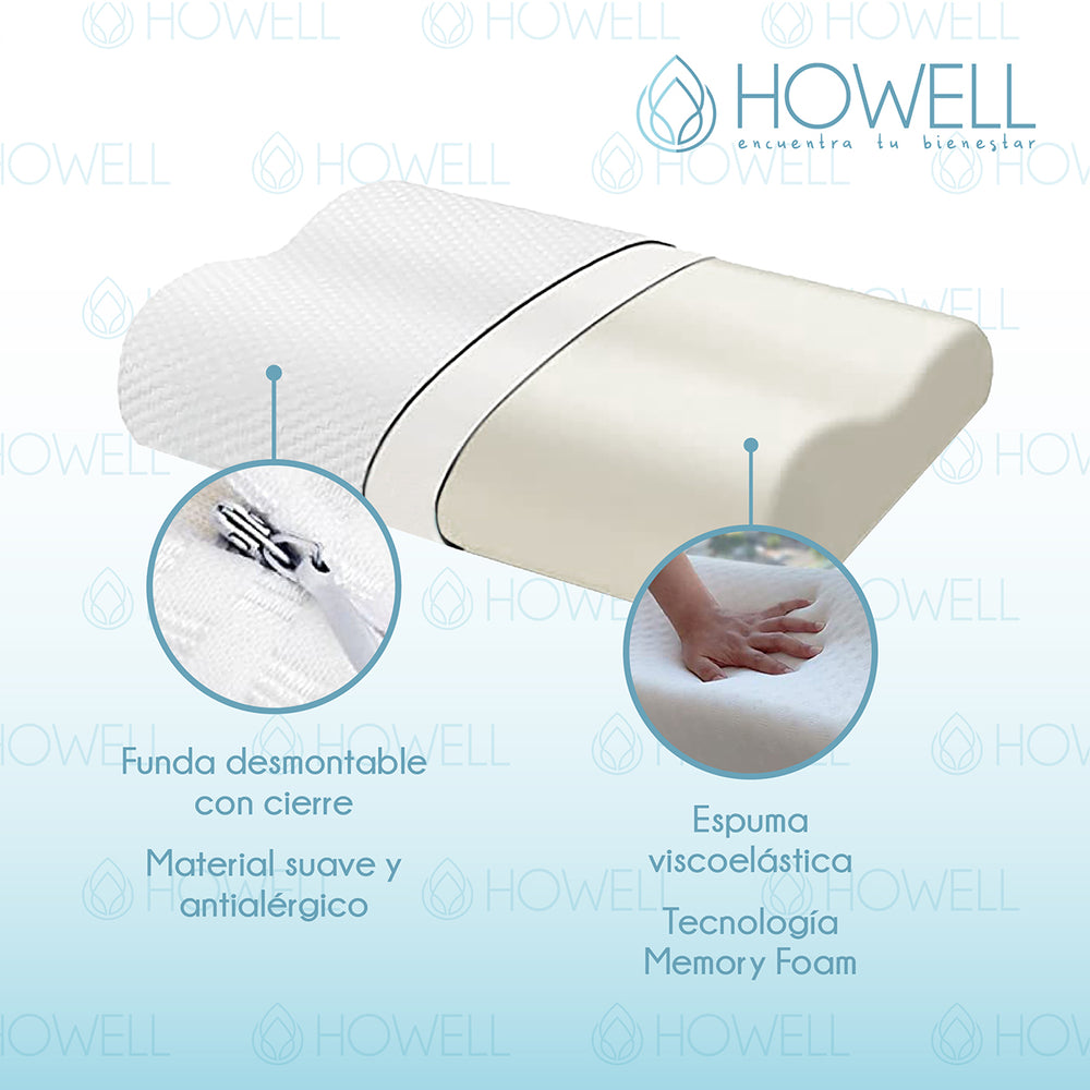 Pack X2 Almohada Memory Cervical Ortopédica Con Memoria