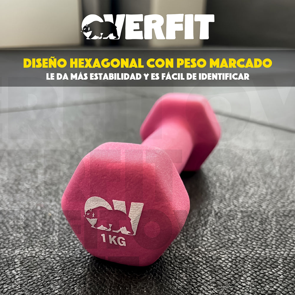 Rack Organizador de Mancuernas Neopreno Overfit Hasta 12Kg