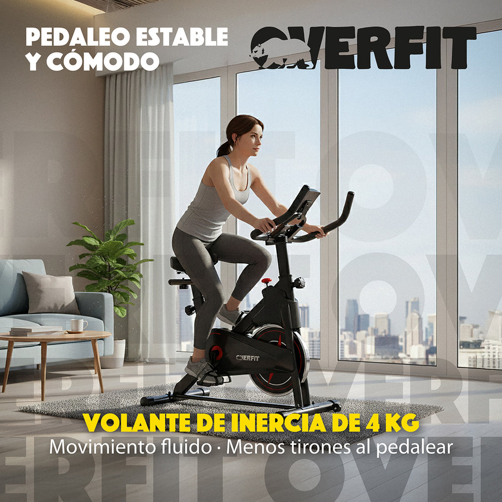 Bicicleta de Spinning Pro Overfit Estatica Fitness Gym 4 kg