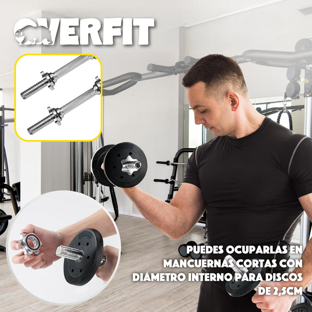 Par Discos Preolimpicos 5Kg Overfit PVC Set 2 Pesas Barra