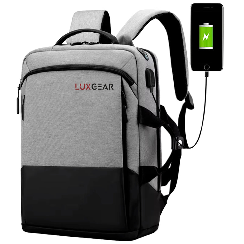 Mochila Notebook Oficina Luxgear UrbanTech Impermeable - Gris