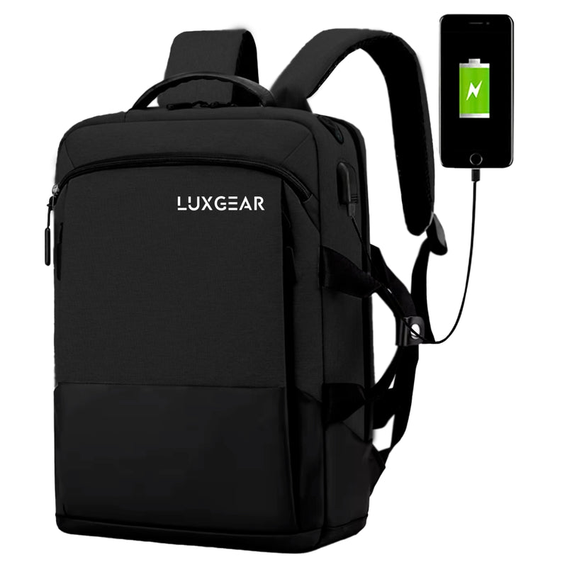 Mochila Notebook Oficina Luxgear UrbanTech Impermeable - Negro