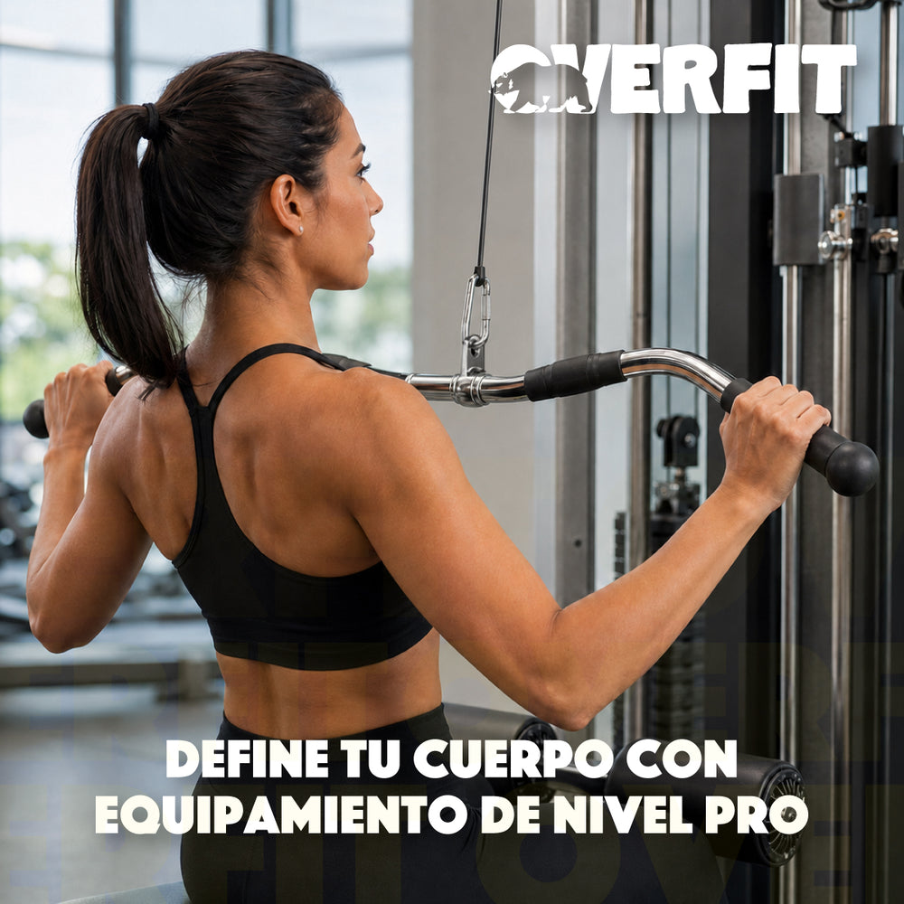 Barra Traccion Triceps Ergonomico Pro Overfit Gym Polea