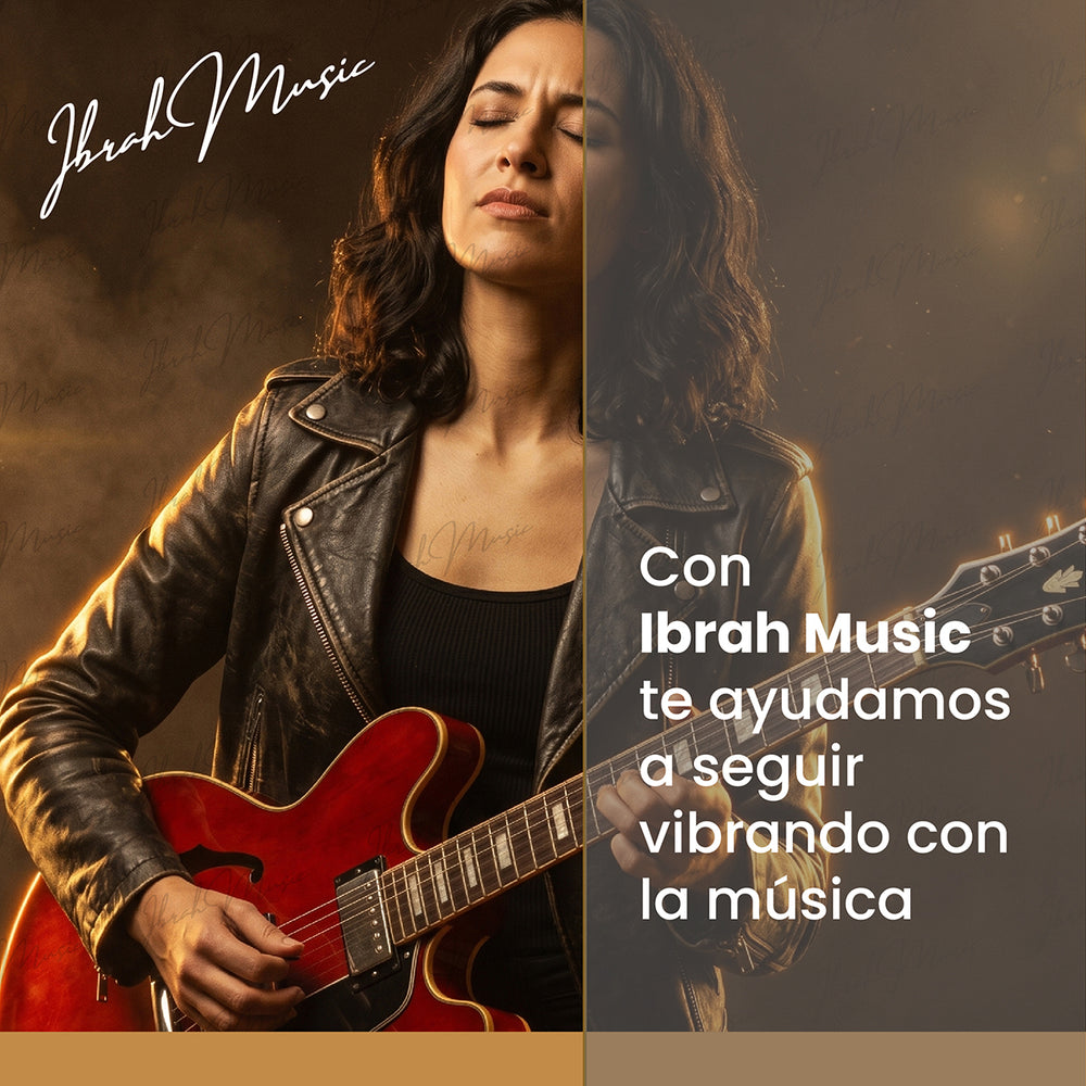 Guitarra Eléctrica Ibrah Semi-Hollow Roja - Vista 11