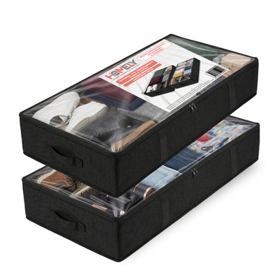 Bolsas Organizadoras Bajo Cama Homely Negro 90 Litros Set 2
