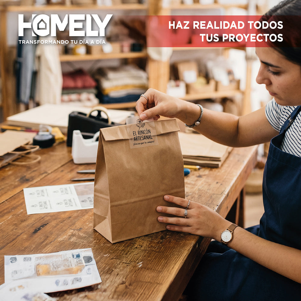 Papel Vinilo Adhesivo Transparente A4 20 Hojas Homely 90g Blanco