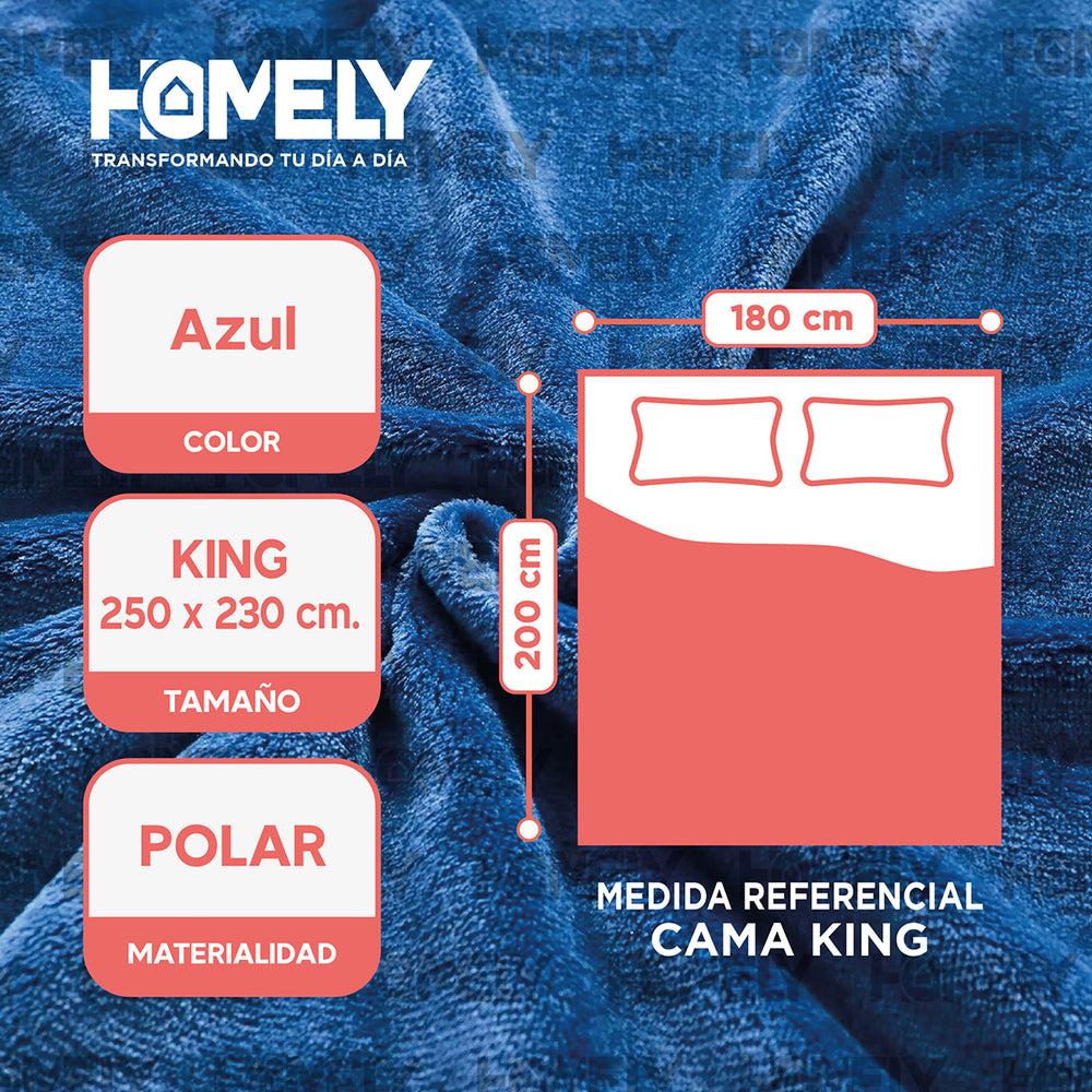 Frazada Polar Termica King Homely 300GSM Manta 250x230cm