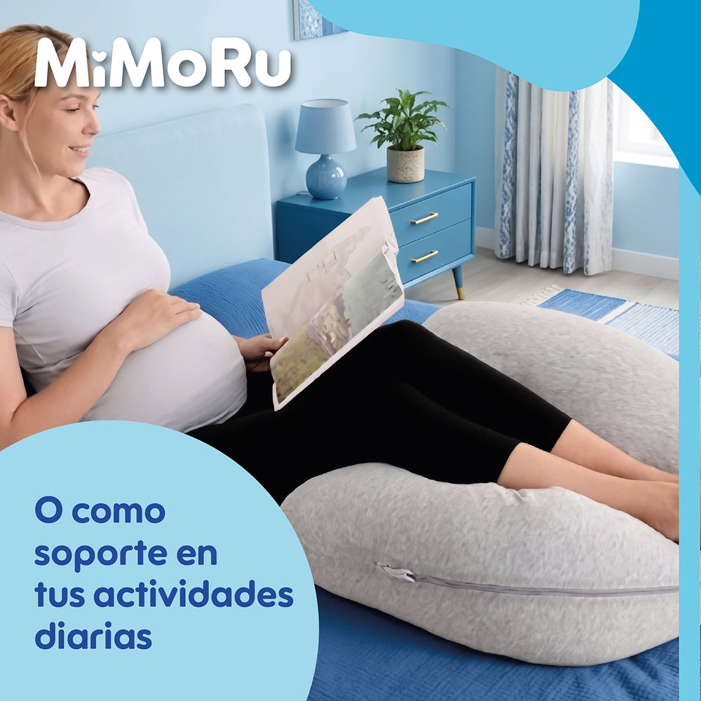 Cojin Maternal De Lactancia Embarazada Mimoru Almohada 102x71 Cm Funda Extra Suave Para Dormir Antimolestia Gris - Default Title