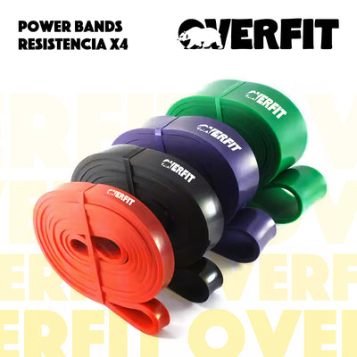 Power Bands Overfit Bandas Elasticas Resistencia Set X4