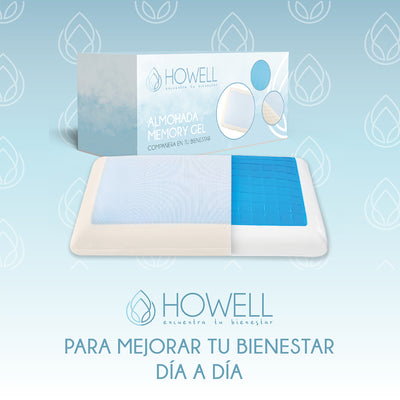 Almohada Gel Ortopédica Visco Howell Memory 60x40cm Set X2