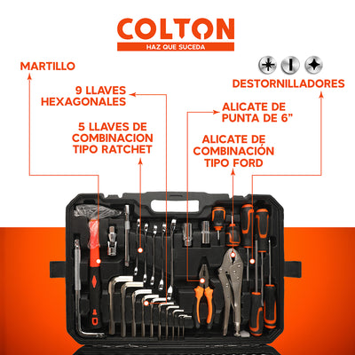 Set 142 Herramientas Manuales Combinadas Mecánicas Dados