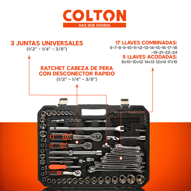 Set 142 Herramientas Manuales Combinadas Mecánicas Dados