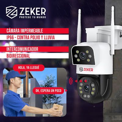 Cámara De Seguridad 5G Zeker Doble 4MP Exterior Impermeable