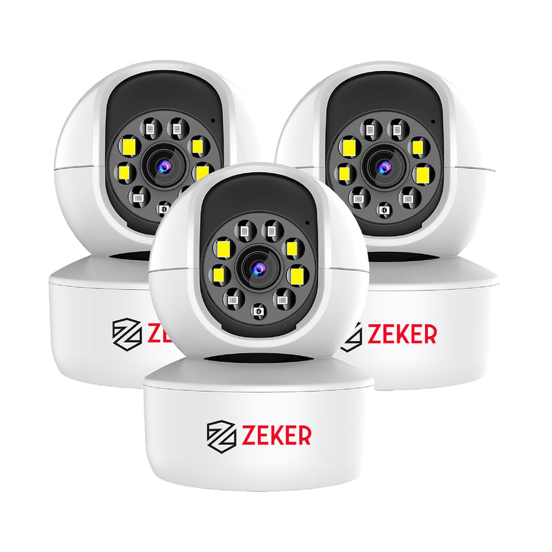 Pack x3 Cámara De Seguridad Interior Wifi IP Zeker 2MP 5G