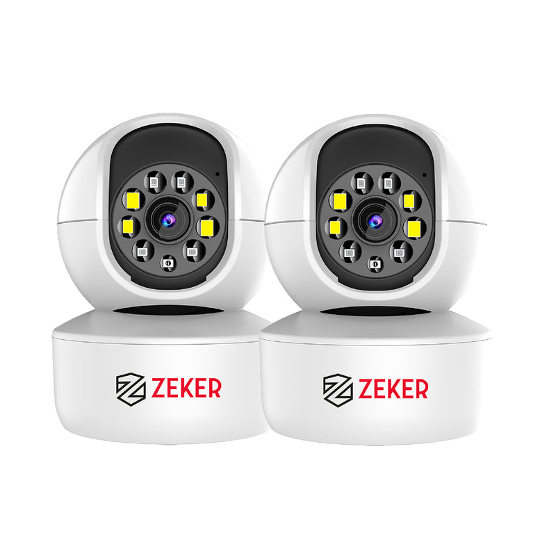 Pack x2 Cámara De Seguridad Interior Wifi IP Zeker 2MP 5G