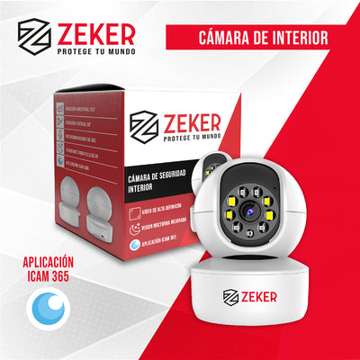 Cámara De Seguridad Interior Wifi IP Zeker 2MP 5G Pan Tilt