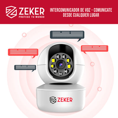 Pack x2 Cámara De Seguridad Interior Wifi IP Zeker 2MP 5G