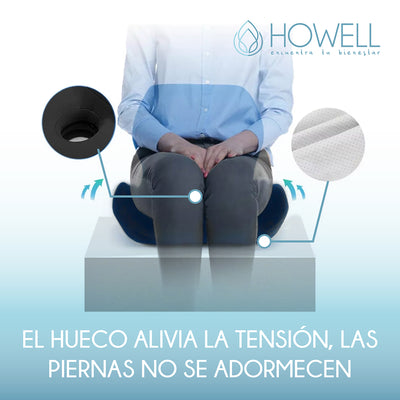 Cojín Ortopédico Asiento y Espalda Lumbar 2 en 1 Howell