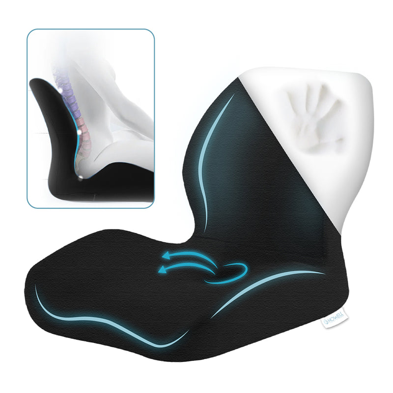 Cojín Ortopédico Asiento y Espalda Lumbar 2 en 1 Howell
