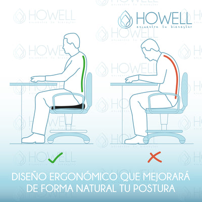 Cojín Lumbar Ortopédico Viscoelástico Howell Asiento