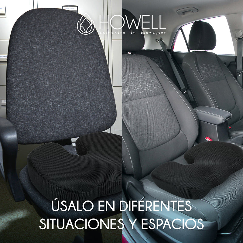 Cojín Lumbar Ortopédico Viscoelástico Howell Asiento