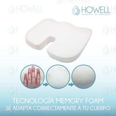 Cojín Lumbar Ortopédico Viscoelástico Howell Asiento