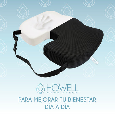 Cojín Lumbar Ortopédico Viscoelástico Howell Asiento