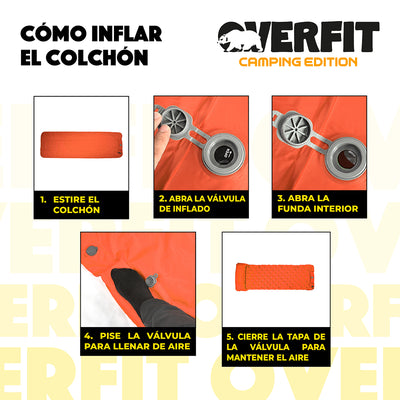 Colchoneta Inflable Individual Camping Overfit Light 10cm